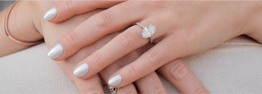 Engagement ring on hand